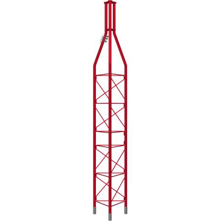 Tramo Superior galvanizado en caliente 3m Torre 450XL Rojo (Ømax mástil 62mm) Televes