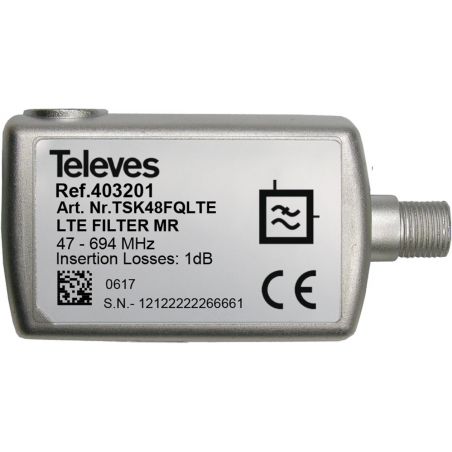 Filter LTE700/5G Medium Rejection Connector F 47...694MHz VHF/UHF (C21-48) Televes
