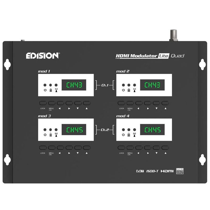 Modulador Edision HDMI Lite DVB-T Quad 4 canales