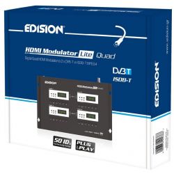 Modulador Edision HDMI Lite DVB-T Quad 4 canais