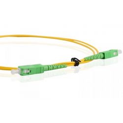 Elfcam® 20M Cable de Fibra Óptica SC/APC a SC/APC Monomodale Simplex Diámetro de Cable 4,0mm Blanco Entrega con Caja Punto Terminal Óptica PTO 
