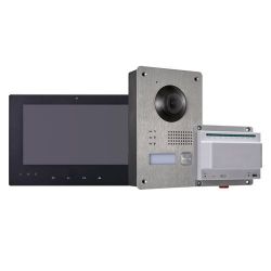 Hikvision HW-DS-KIS701-B - Kit de Videoportero, Tecnología 2 hilos, Incluye…