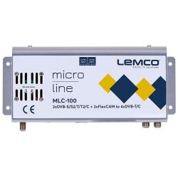Lemco MLC-100 2 x DVB-S/S2/T/T2/C + 2 x FlexCAM para 4 x DVB-T/C