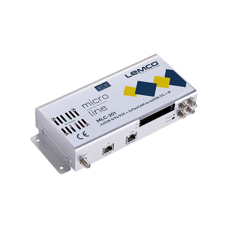 Lemco MLC-301 2 x DVB-S/S2/S2X + 2 x FlexCAM to 4 x DVB-T/C + IP streaming