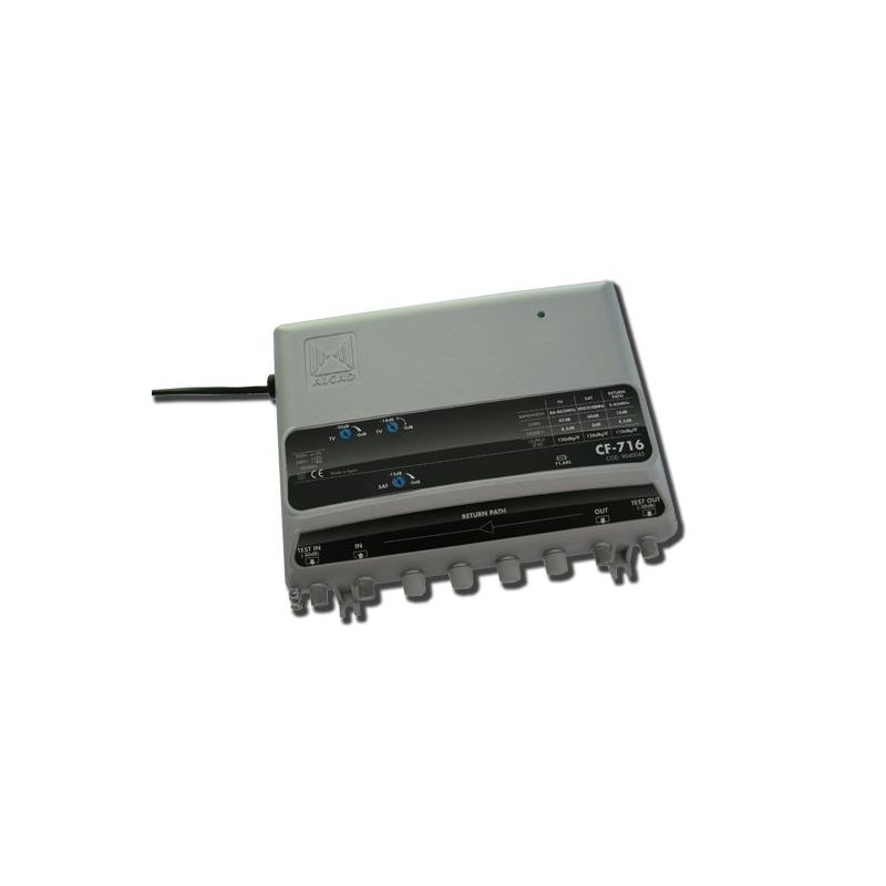 Alcad CF-716 Amplificador de linha FI-UHF/VHF/BS-VR 5-65MHz