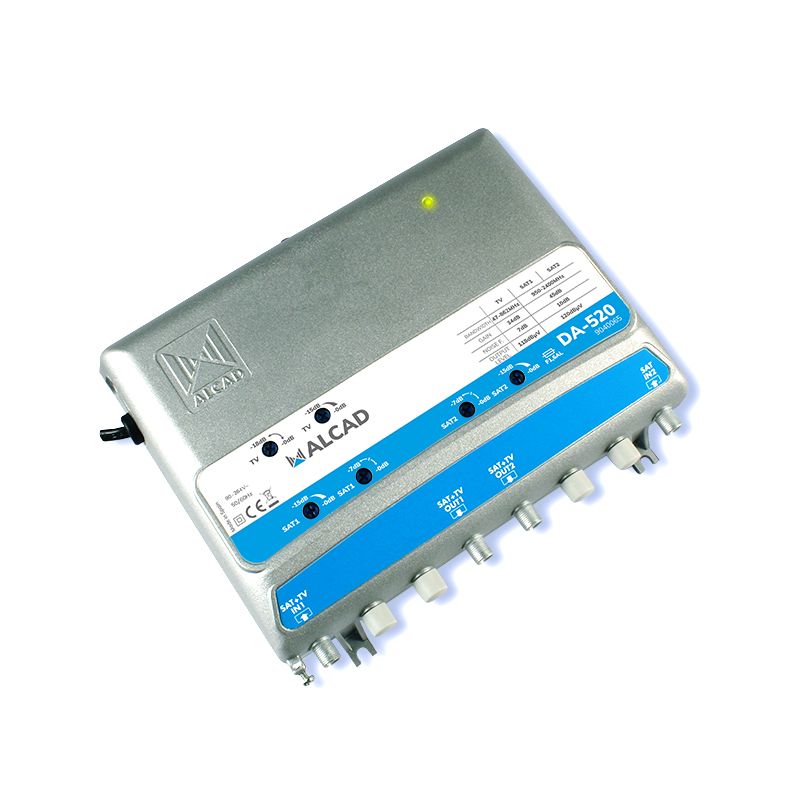 Alcad DA-520 Amplificador de distribución doble TV/SAT