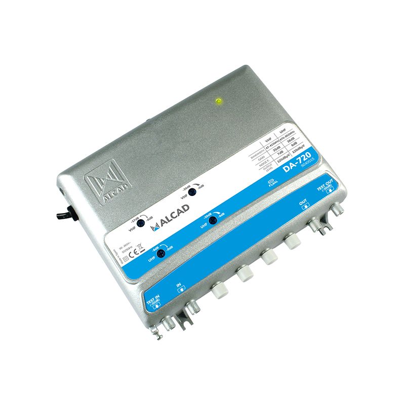 Alcad DA-720 Amplificador de distribuição UHF+VHF/BS