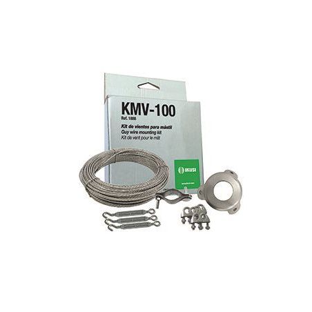 Ikusi KMV-100 Kit de fixation mât. 25 m de câble, brides pour fil de haubannage, tendeur de hauban etc