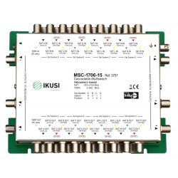 Ikusi MSC-1706 Multiswitch cascadable 17 entrées 6 sorties -15 dB