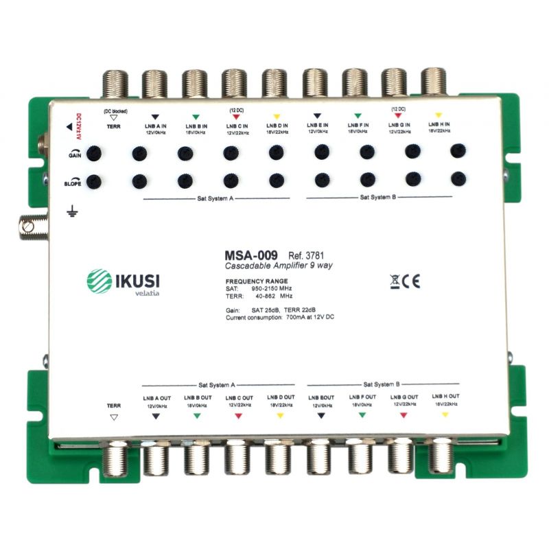 Ikusi MSA-009  Amplificateur 8 FI SAT + Terrestre