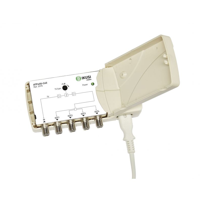 Ikusi ATP-400-C60 Apartment amplifier 1 input 4 outputs terrestrial 47-790 MHz