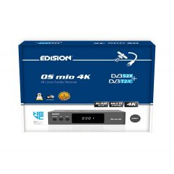 Edision OS MIO 4H S2X + T2/C Récepteur satellite gris E2 Linux