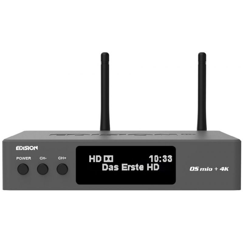 Edision OS Nino Pro DVB-S2X DVB-C/-T2 Multistream H.265 Wlan Wi-Fi OpenATV grau 