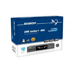 Edision OS MIO+ 4K S2X + S2/T2/C Récepteur satellite gris E2 Linux