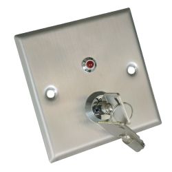 YKS-850LS - Pulsador com chave, NO/NC/COM/TAMP/LED, Testado…