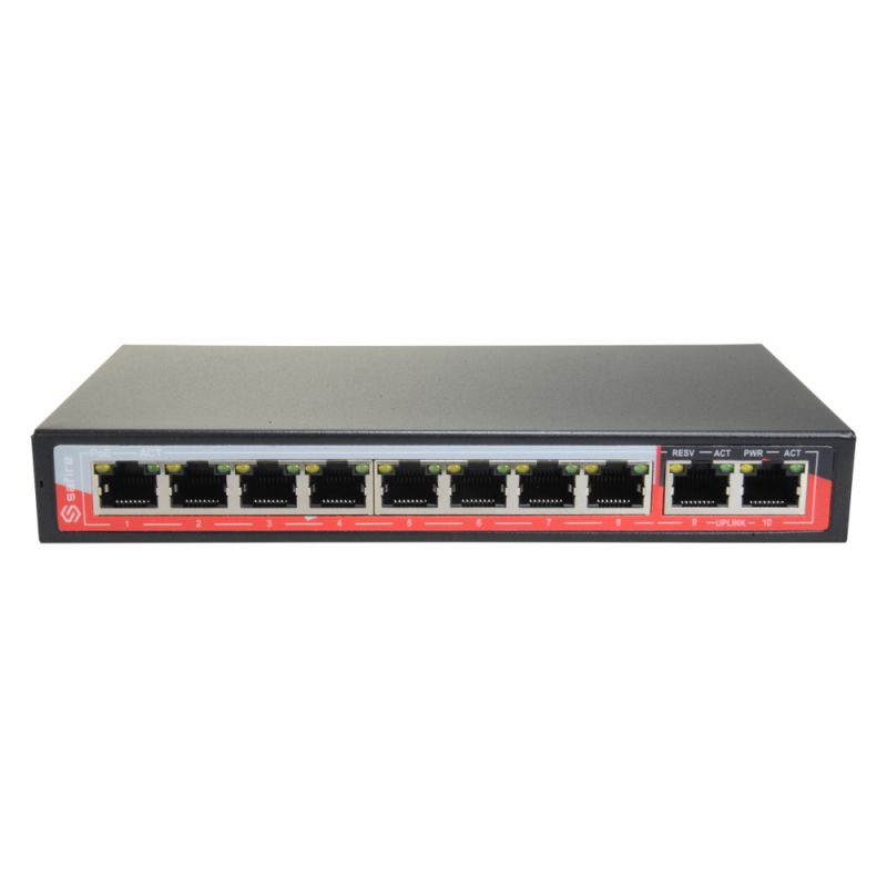 SF-SW1008POE-96 - Switch PoE, 8 PoE port(s) + 2 Up-link port(s), Speed…