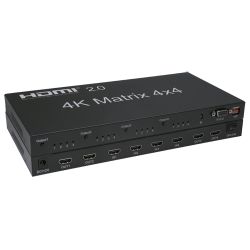 HDMI-MATRIX-4X4-4K - Multiplicateur de signal HDMI, 4 entrées HDMI, 4…