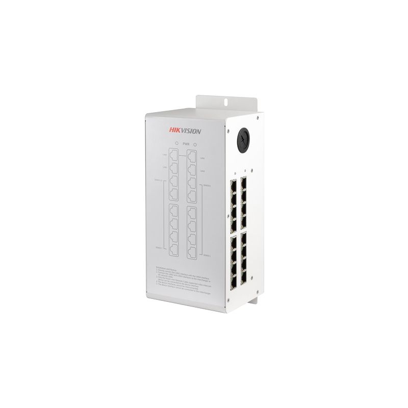 Hikvision DS-KAD612 - Switch PoE específico, 16 puertos de salida IP,…