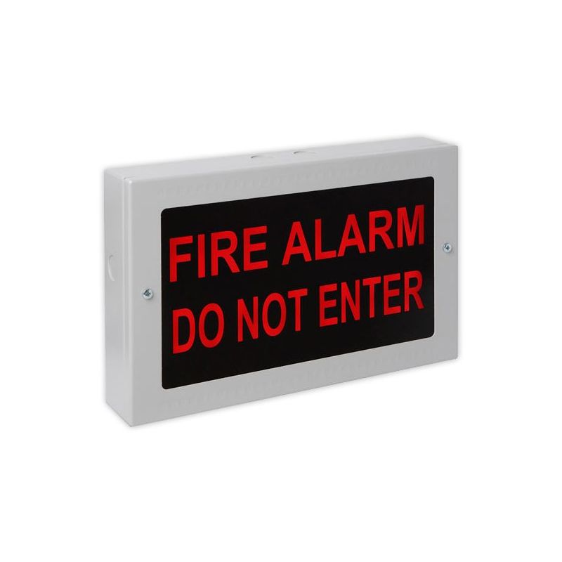 Kentec K27102 \"seÑal alarma de incendio \"\"no entrar\"\" - rojo sobre negro\"