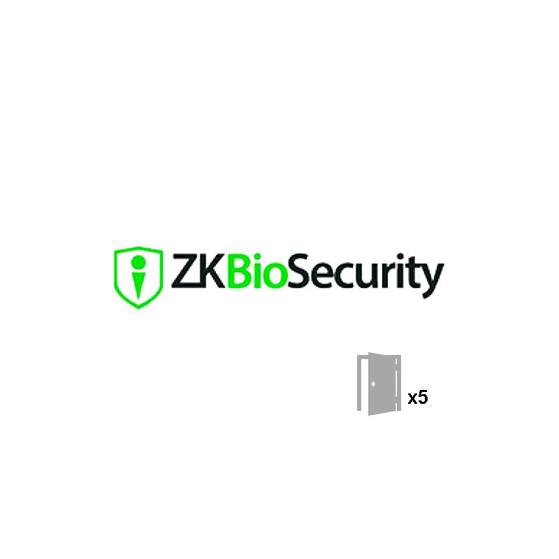 ZKBIOSECURITY-5D - Licencia software control de Accesos, Capacidad 5…