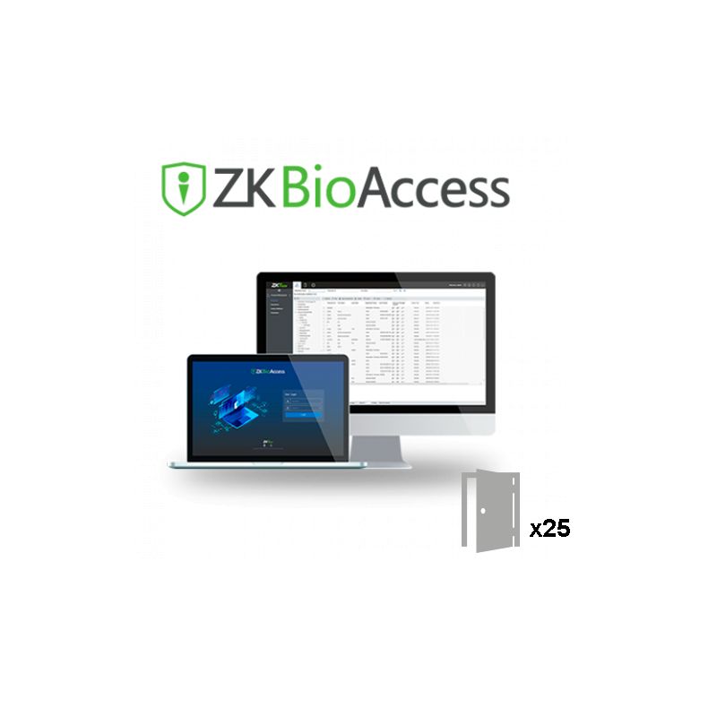 Zkteco ZK-BIOACCESS-25D - Licencia software control de Accesos, Capacidad 25…