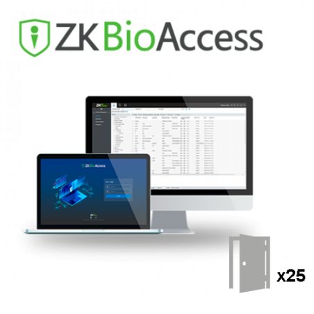 Zkteco ZK-BIOACCESS-25D - Licencia software control de Accesos, Capacidad 25…