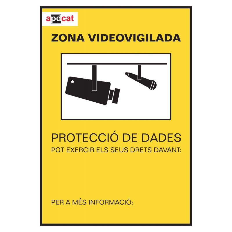 Cartel zona videovigilada y de videovigilancia