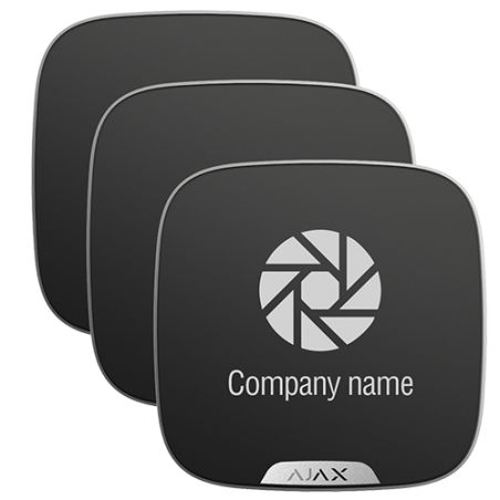 Ajax 10XAJ-BRANDPLATES-B - Ajax, Pack 10 cubiertas personalizables para sirena…