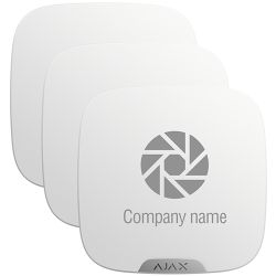 Ajax 10XAJ-BRANDPLATES-W - Ajax, Pack 10 cubiertas personalizables para sirena…