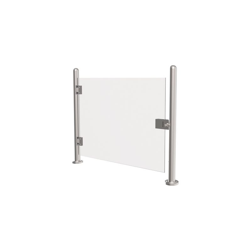 TS-GLASSDOOR-120 - Stainless steel glass fence, Manual opening of the…