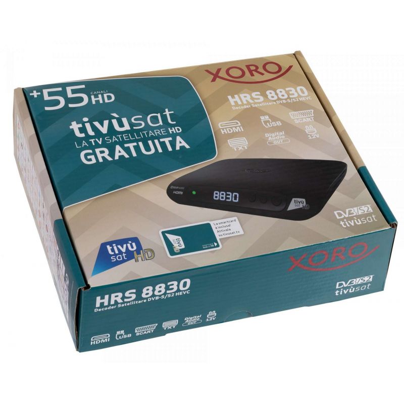 Xoro HRS 8830 descodificador para televisor Ethernet (RJ-45), Satélite Full  HD Negro