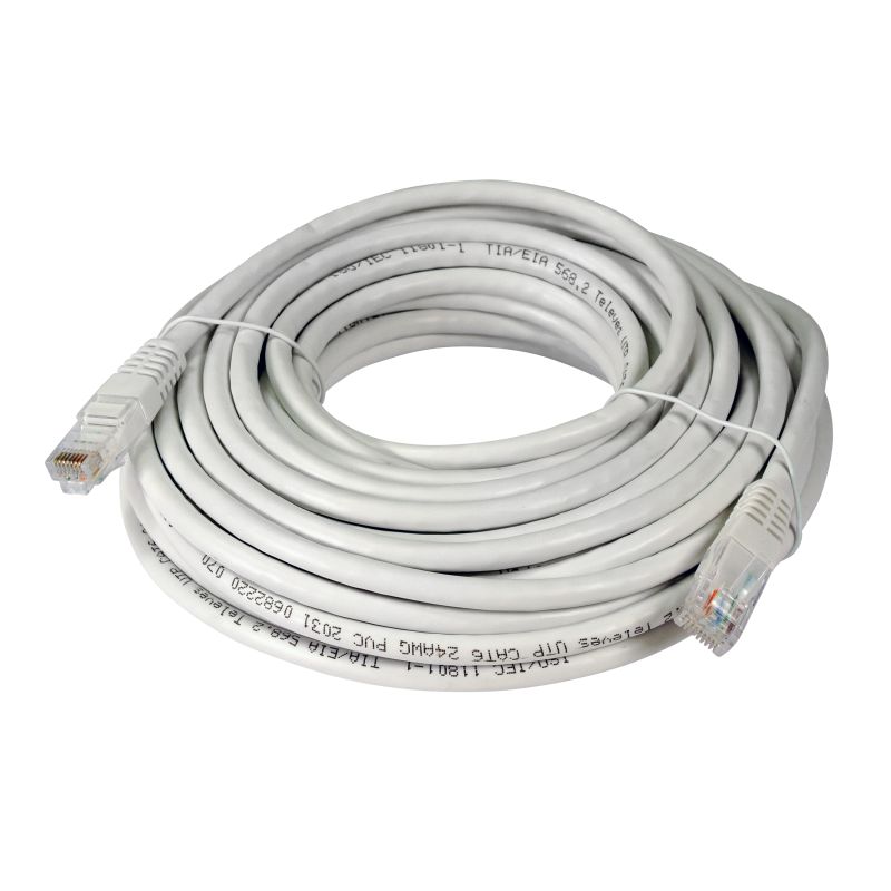Network Cable RJ45 U/UTP Cat 6 Cu PVC 10m White (Box 10 units