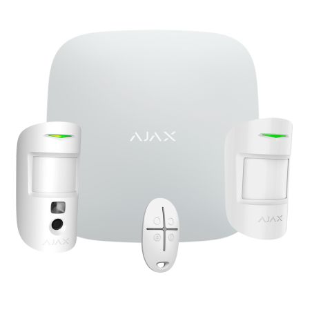 Ajax AJ-STARTERKIT-CAM-MP-W - Kit de alarma profesional, Certificado Grado 2,…