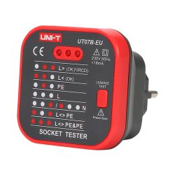 Uni-Trend MT-SOCKET-UT07B-EU - Testador de tomadas eléctricas EU, Verificação de…