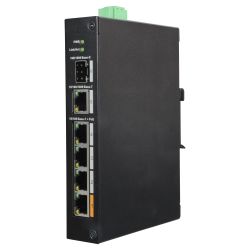 XS-SW0604HIPOE-F-60-DIN - Switch PoE X-Security, 4 puertos PoE +1  SFP +1 Uplink…
