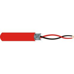 DEM-1247 Red braided and shielded hose cable of 2x1.5