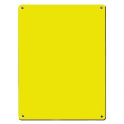 DEM-280 Placa exterior de plástico personalizada. Color Amarillo