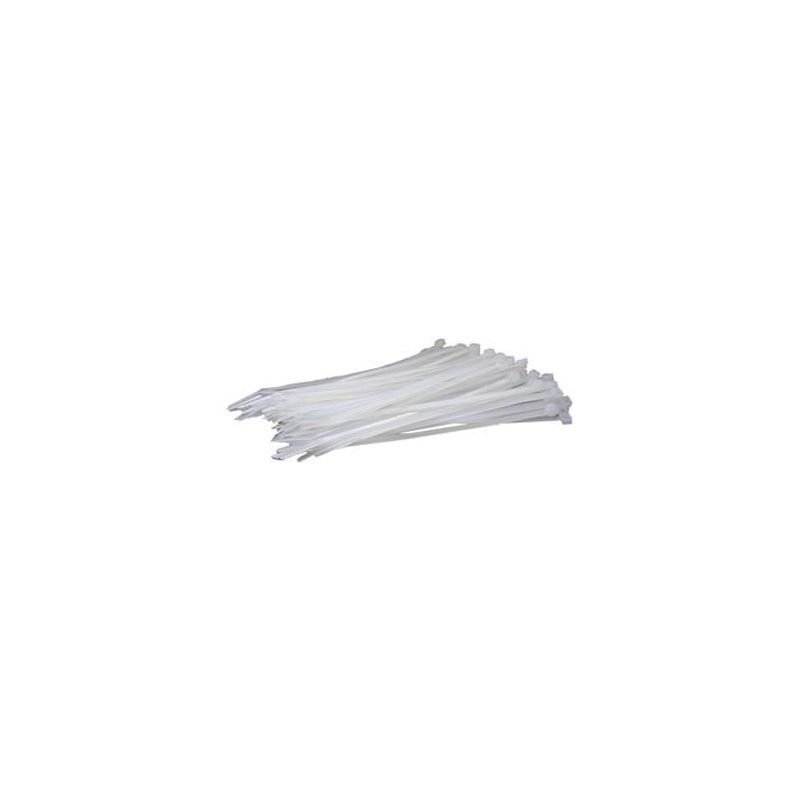 DEM-783 Bag of 100 white nylon cable ties with UV…