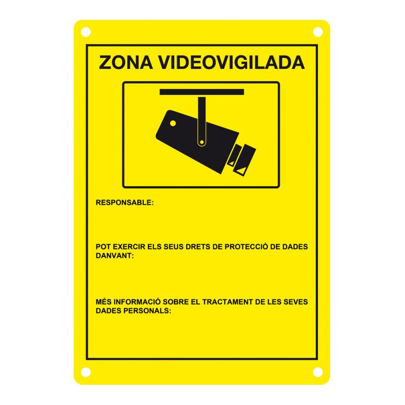 DEM-281C Placa de CCTV homologada en catalán
