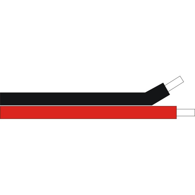 DEM-125 Rolo de 100 metros de cabo paralelo 2 x 0,75 Rojo-Negro