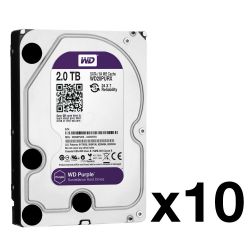 Hikvision HDD-2-PACK10 Pack of 10 HDD of 2 TB (modelo WD20PURX),…