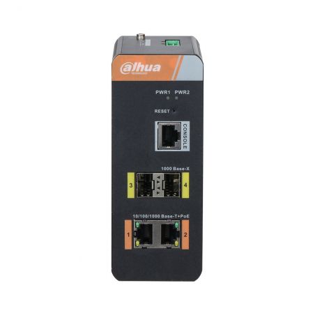 Dahua PFS4204-2GT-DP Switch Industrial gestionable PoE (L2) de 2…