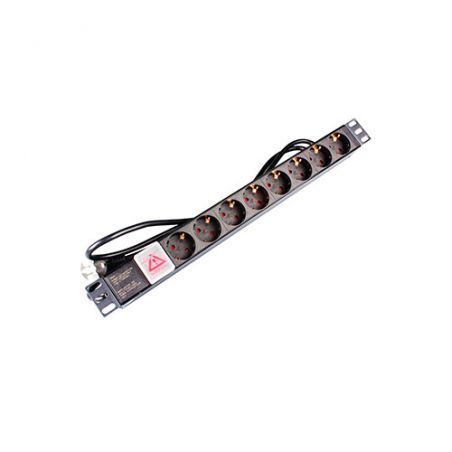 Airspace SAM-4721 Black power strip with 8 sockets and switch