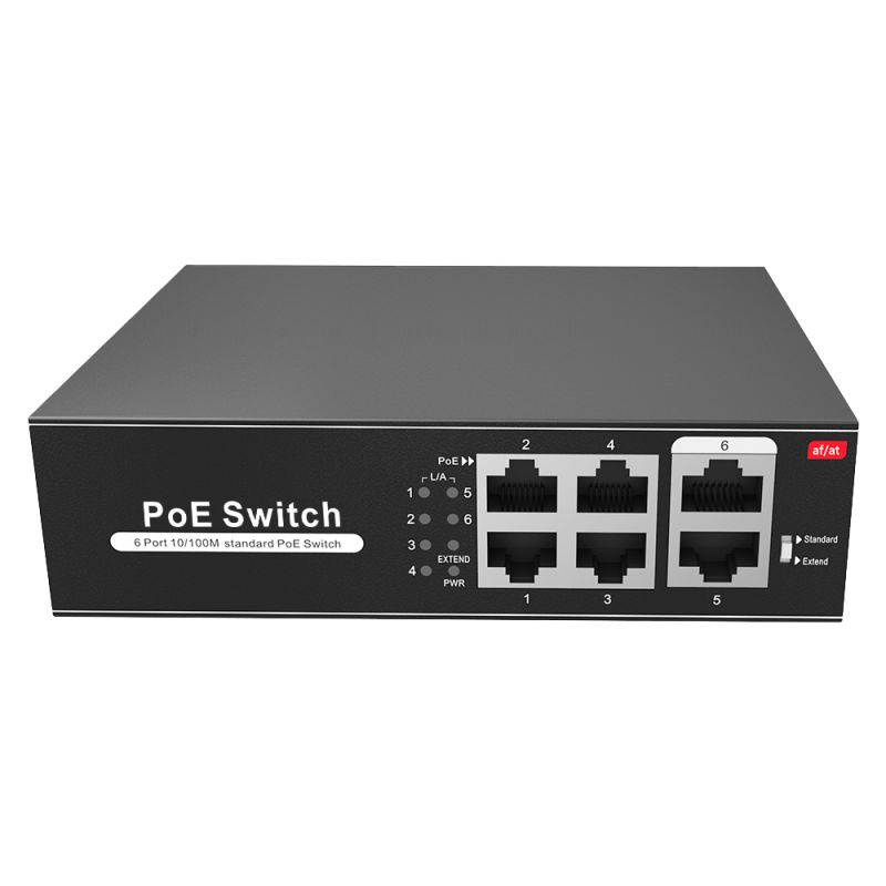 SW0604POE-65-E - Switch PoE, 4 ports PoE + 2 Uplink RJ45, Vitesse…