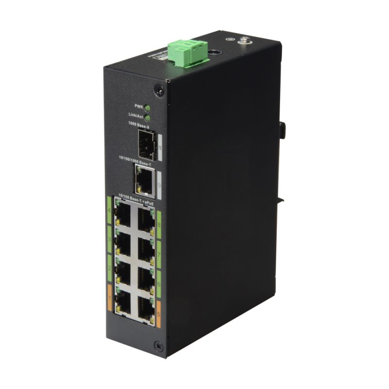 XS-SW1008EPOE-120-DIN - Switch ePoE X-Security, 8 Portas PoE + 1 Uplink RJ45 +…