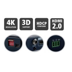 Matrix HDMI 2.0 de 4x4 (4 entradas 4 salidas) Profesional B-RUN. 4K UHD 3DFull. Mando IR