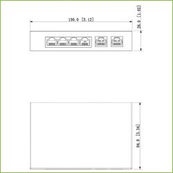 Dahua PFS3006-4GT-60 Switch PoE 4 portas 10/100/1000 +2 Uplink…