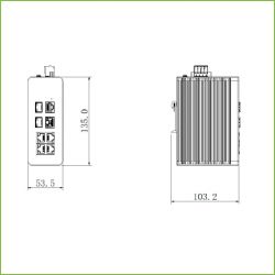 Dahua PFS4207-4GT-DP Switch industrial 4 portas Gigabit PoE + 3…