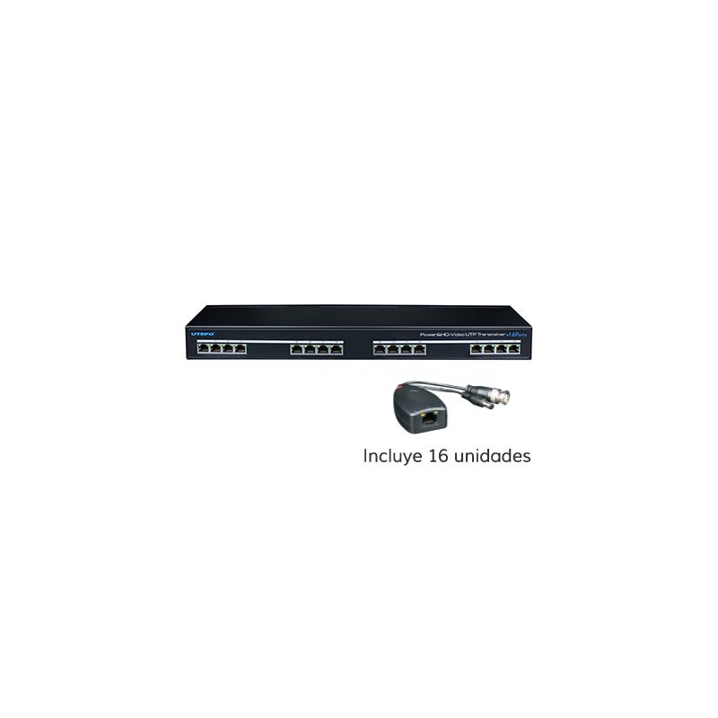 Utepo UTP116PV-HD2 Conversor de vídeo UTP 16 canais 4 em 1 +…