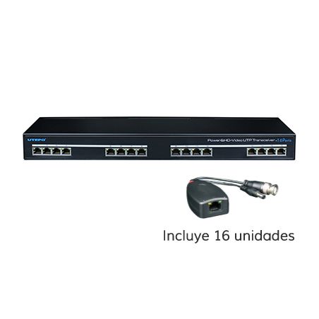 Utepo UTP116PV-HD2 Conversor de vídeo UTP 16 canais 4 em 1 +…